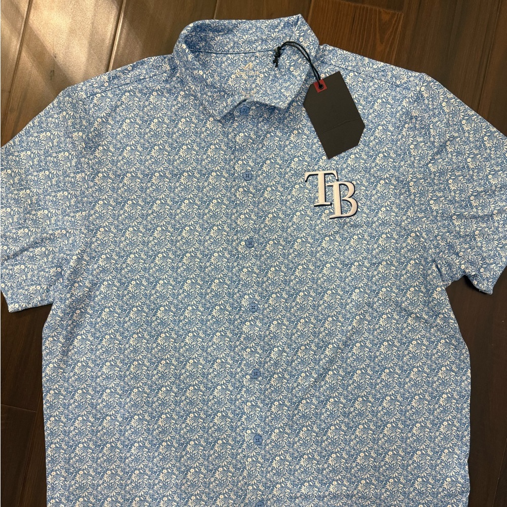 Tampa Bay Rays Men’s Antigua Fashion Button Up Shirt